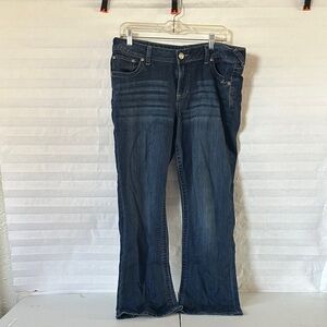 Maurice's Women’s Dark Blue Denim Jeans Size 14 Short Bootcut